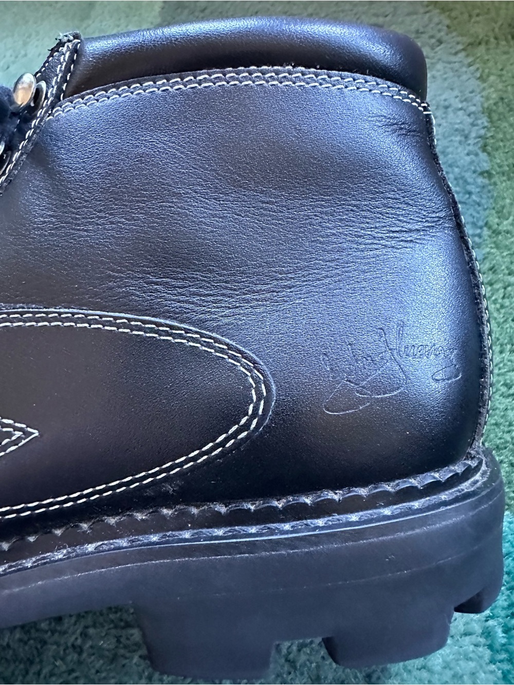 Fluevog VINTAGE EXCELLENT Angels Supervog black swirl ankle boot -W8.5/M7 - Picture 13 of 16